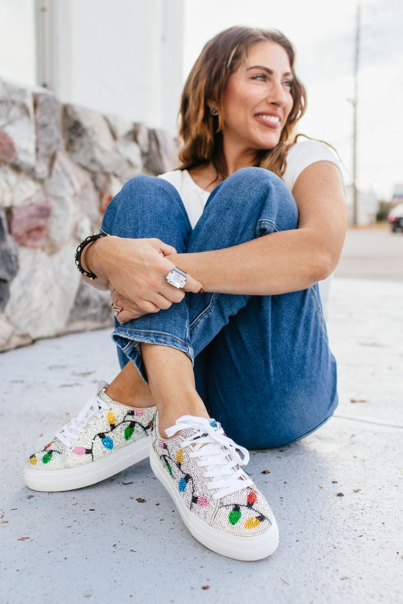 Betsey Johnson Women's Multi Light Sidny Sneakers - Macoma Boutique301 Sneakers