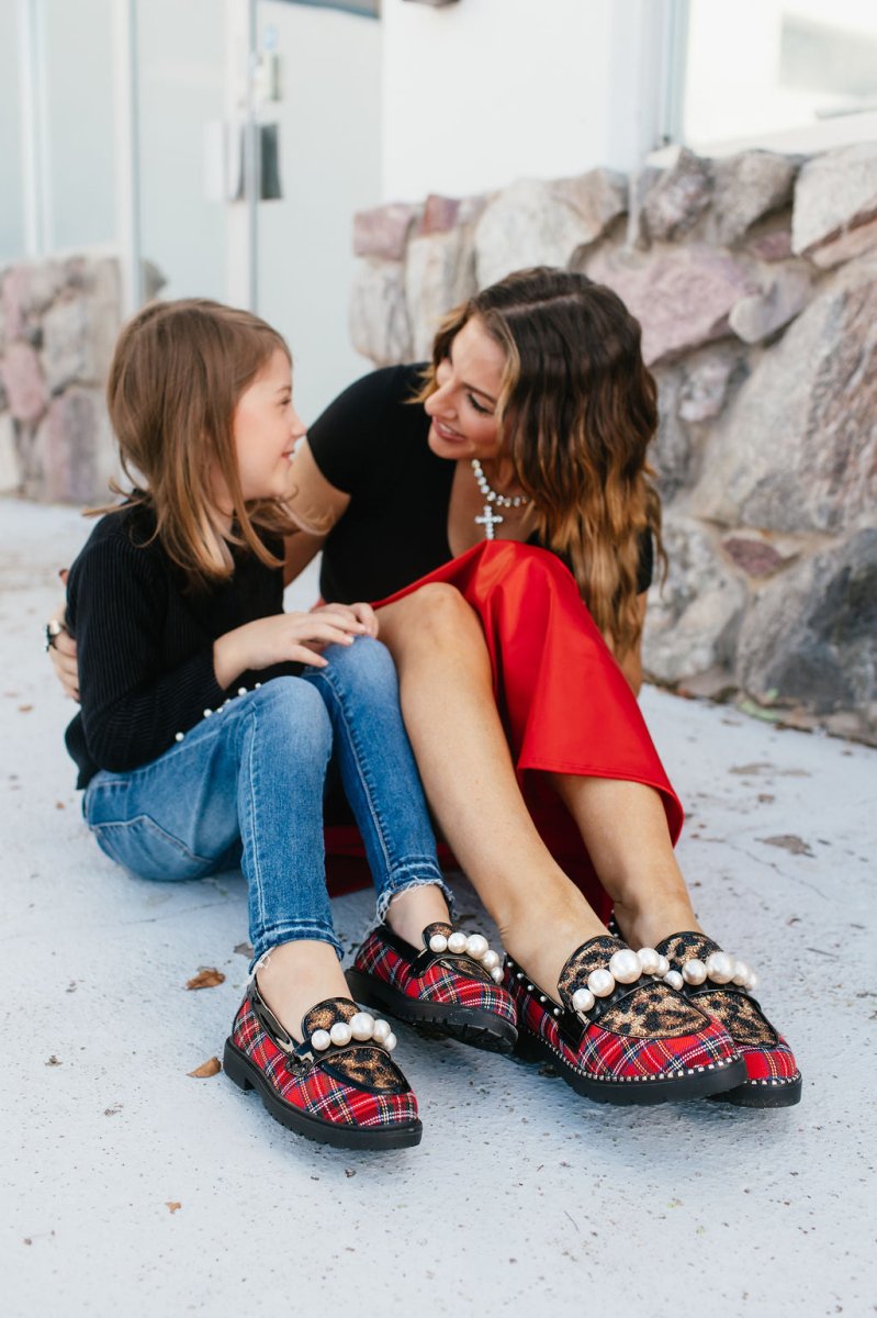 Betsey Johnson Women's Red Plaid Harloe Shoes - Macoma Boutique305 Flats