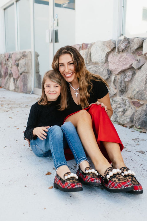 Betsey Johnson Women's Red Plaid Harloe Shoes - Macoma Boutique305 Flats