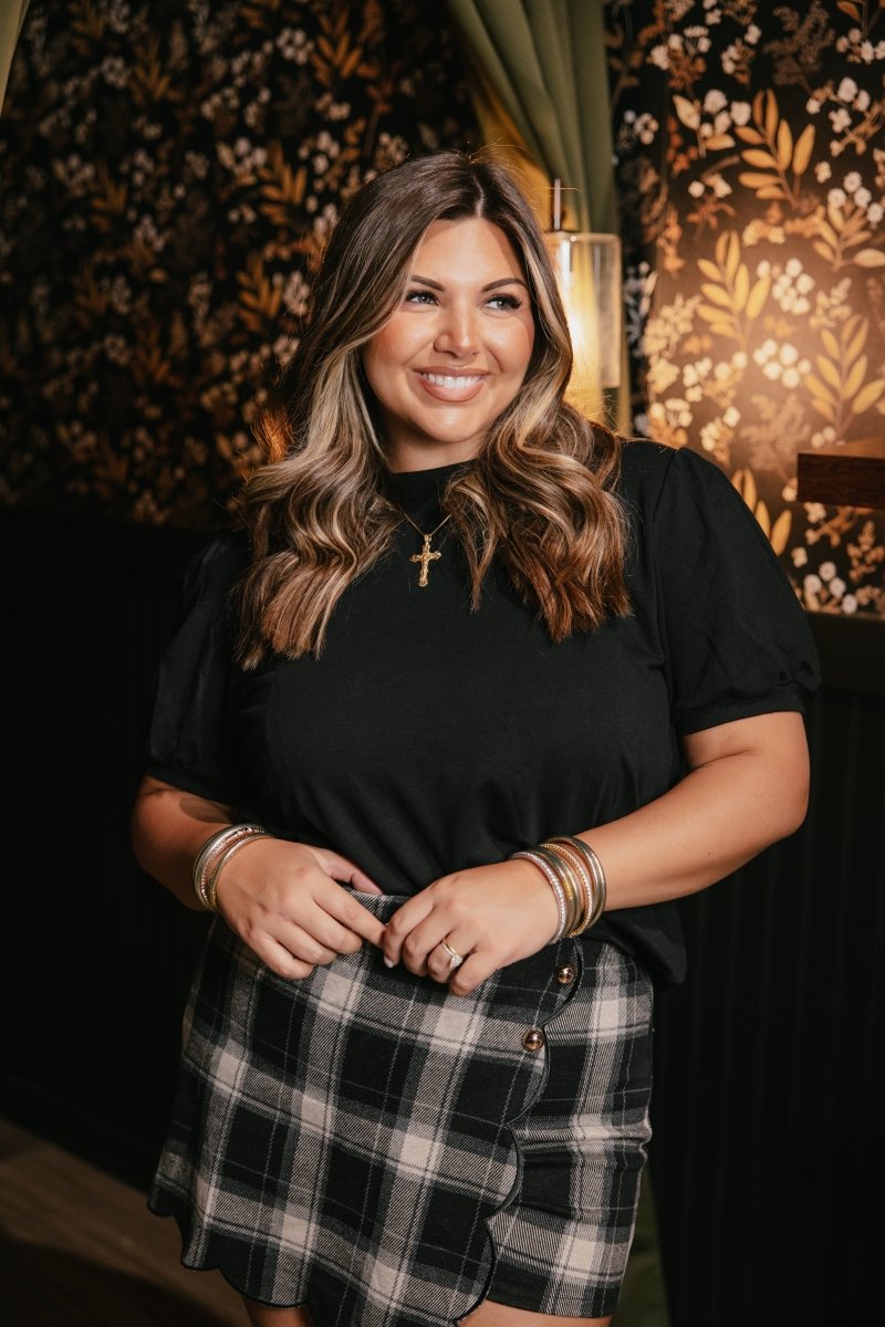 Better Together Top In Black - Reg & Curvy - Macoma Boutique100 Short Sleeve