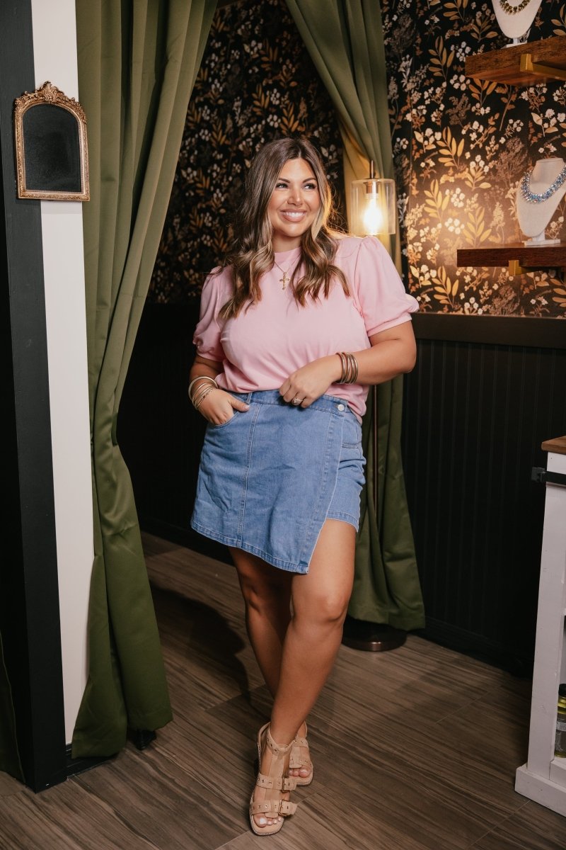 Better Together Top In Light Pink - Reg & Curvy - Macoma Boutique100 Short Sleeve