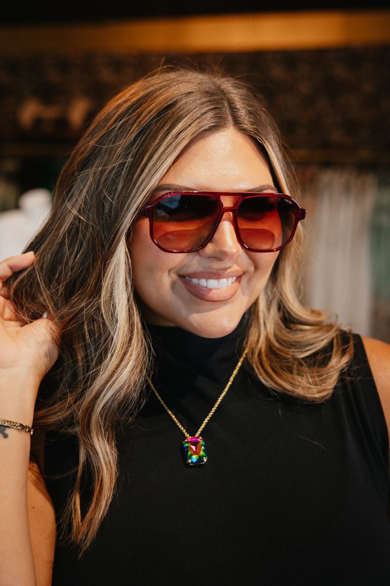 Billie Sunglasses In Dark Cherry - Macoma Boutique310 Accessories/Jewelry