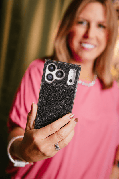 Black Crystal Elegance Magsafe iPhone Case | iPhone 17 Pro - Macoma Boutique310 Accessories