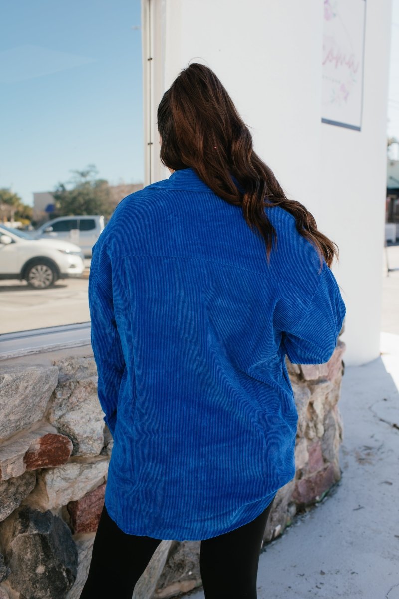 BLACK FRIDAY DEAL: Bright Side Corduroy Jacket In Surf The Web - Macoma Boutique240 Jackets/Blazers