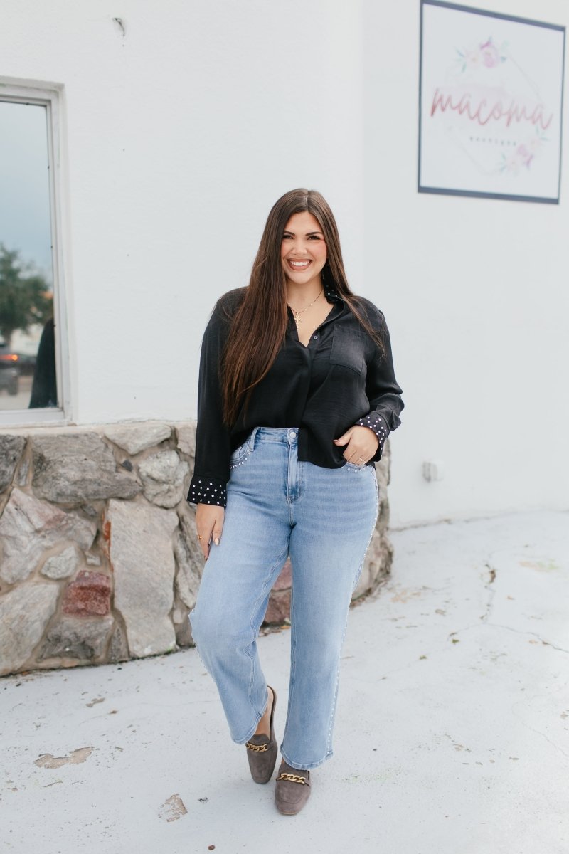 BLACK FRIDAY DEAL: Chic Essence Top In Black - Macoma Boutique120 Long Sleeve