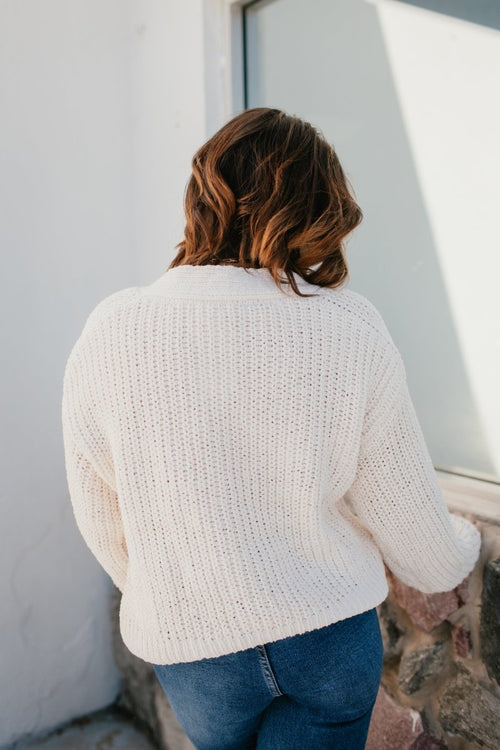 BLACK FRIDAY DEAL: Chunky & Cozy Cardigan In Powder Cream - Macoma Boutique220 Cardigans/Kimonos