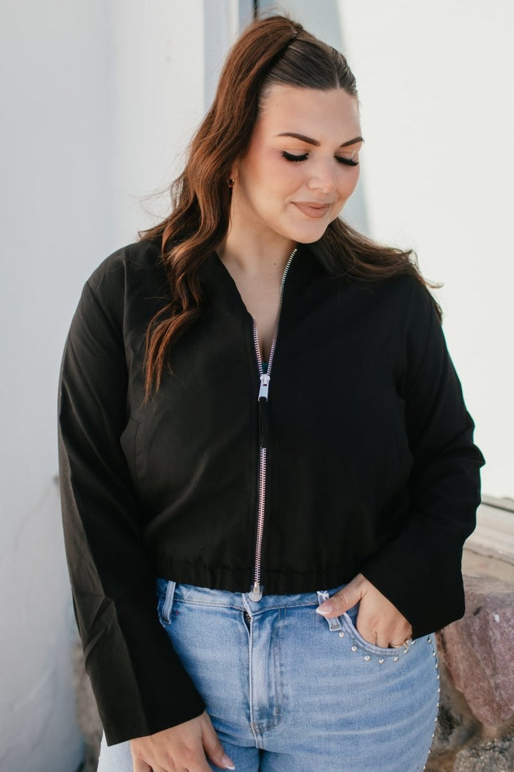 BLACK FRIDAY DEAL: City Scene Jacket In Black - Macoma Boutique240 Jackets/Blazers