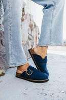 BLACK FRIDAY DEAL: Corky's Navy Felt Day Dream Shoes - Macoma Boutique303 Mules & Boots