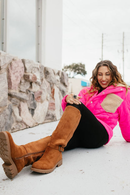 Black Friday Deal: Corky's Tobacco Faux Suede Hay There Boots - Macoma Boutique303 Mules & Boots