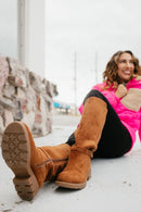 Black Friday Deal: Corky's Tobacco Faux Suede Hay There Boots - Macoma Boutique303 Mules & Boots