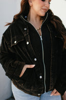 BLACK FRIDAY DEAL: Cozy Corduroy Jacket In Washed Black - Macoma Boutique240 Jackets/Blazers