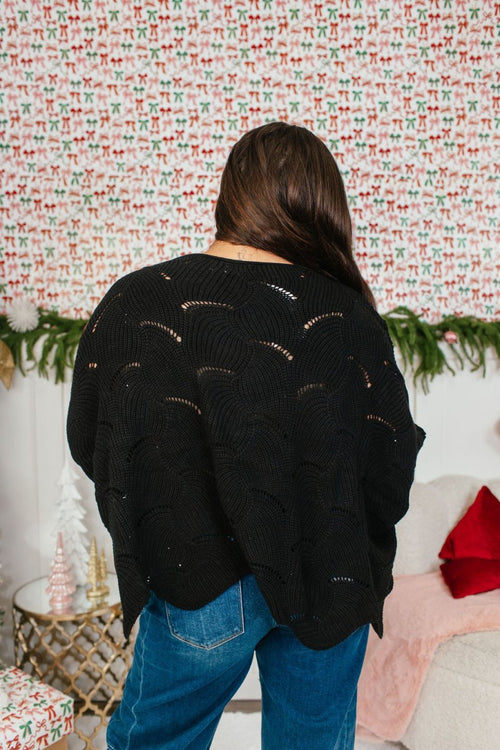 Black Friday Deal Cozy Wave Sweat In Black - Macoma Boutique130 Sweaters