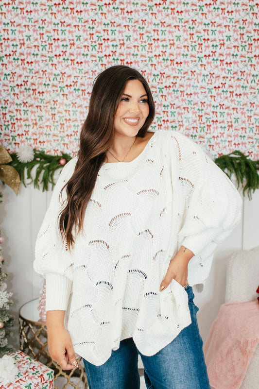 Black Friday Deal Cozy Wave Sweat In Ivory - Macoma Boutique130 Sweaters