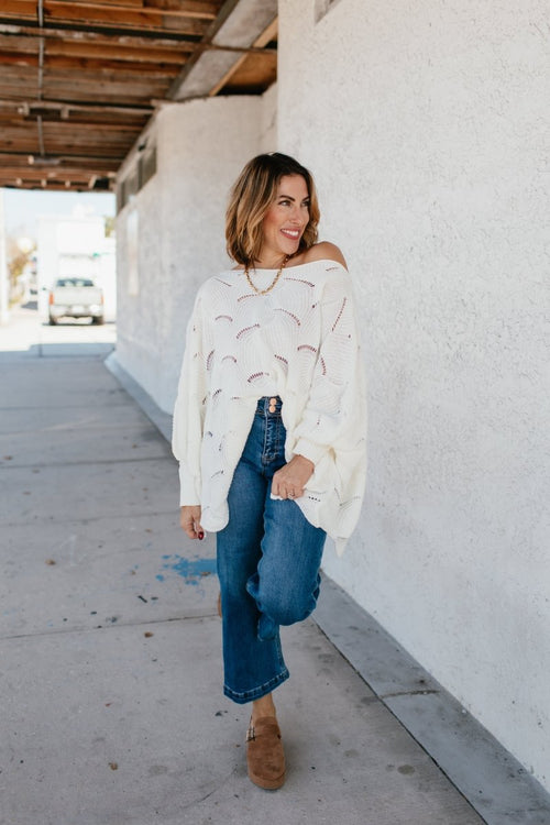 BLACK FRIDAY DEAL: Cozy Wave Sweater In Ivory - Macoma Boutique130 Sweaters