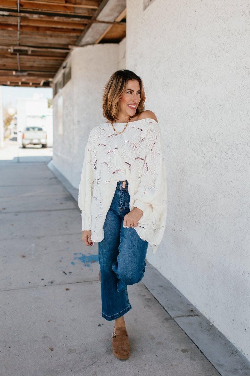 BLACK FRIDAY DEAL: Cozy Wave Sweater In Ivory - Macoma Boutique130 Sweaters