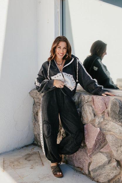 BLACK FRIDAY DEAL: Free Falling Jacket In Black - Macoma Boutique290 Loungewear/Sets
