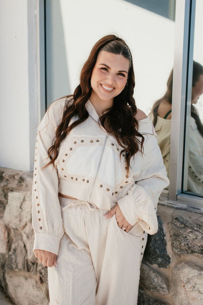 BLACK FRIDAY DEAL: Free Falling Jacket In Natural - Macoma Boutique290 Loungewear/Sets