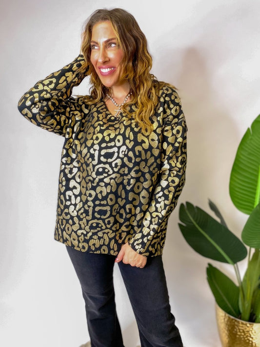 BLACK FRIDAY DEAL: Golden Hour Leopard Sweater - Macoma Boutique130 Sweaters