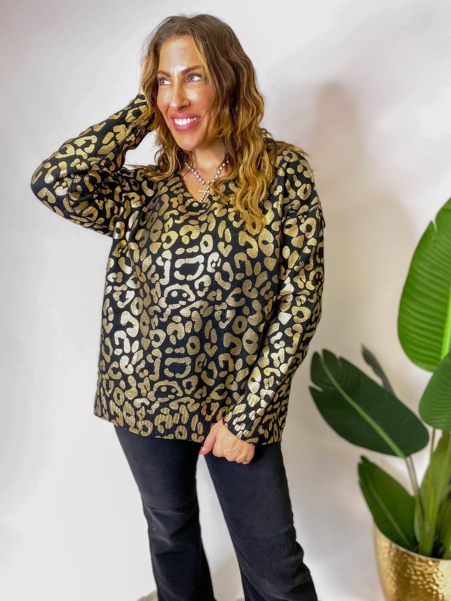BLACK FRIDAY DEAL: Golden Hour Leopard Sweater - Macoma Boutique130 Sweaters