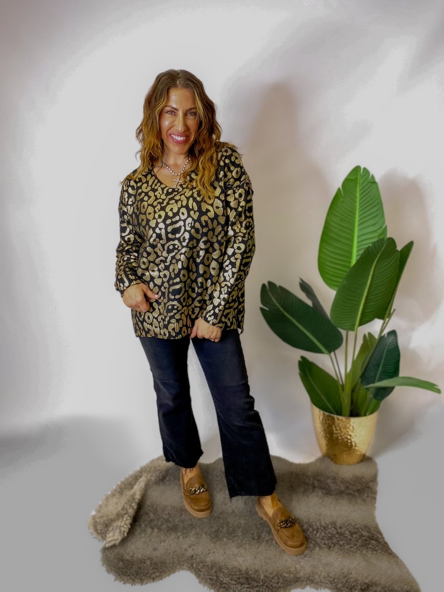 BLACK FRIDAY DEAL: Golden Hour Leopard Sweater - Macoma Boutique130 Sweaters