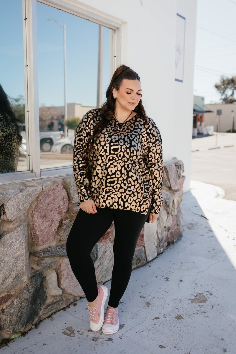 BLACK FRIDAY DEAL: Golden Hour Leopard Sweater - Macoma Boutique130 Sweaters