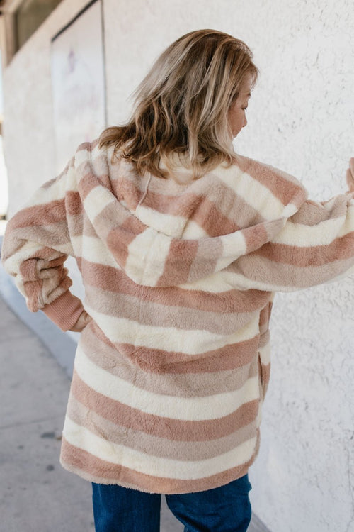 BLACK FRIDAY DEAL: Hideaway Rose Striped Jacket - Macoma Boutique220 Cardigans/Kimonos