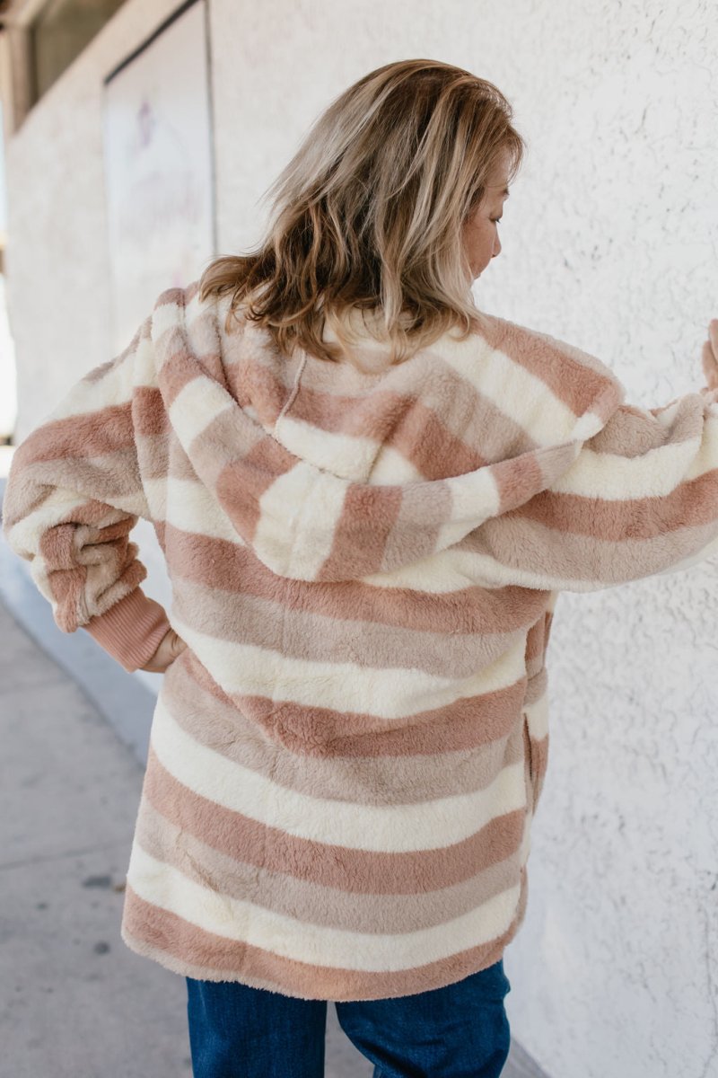 BLACK FRIDAY DEAL: Hideaway Rose Striped Jacket - Macoma Boutique220 Cardigans/Kimonos