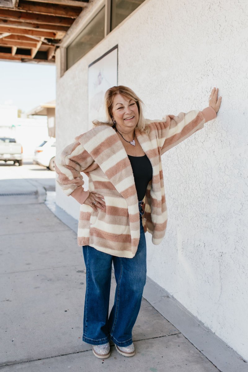 BLACK FRIDAY DEAL: Hideaway Rose Striped Jacket