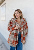 BLACK FRIDAY DEAL: Hideaway Rust Checkered Jacket - Macoma Boutique220 Cardigans/Kimonos