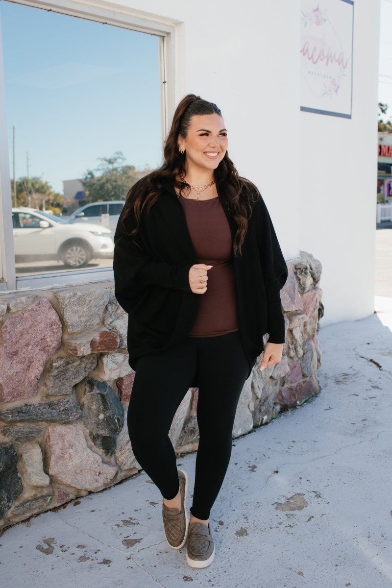 BLACK FRIDAY DEAL: Jetsetter Cardigan In Black - Macoma Boutique230 Outerwear