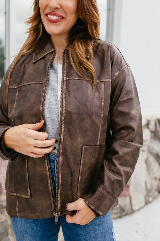 Black Friday Deal: Rebel Jacket In Brown - Macoma Boutique240 Jackets/Blazers