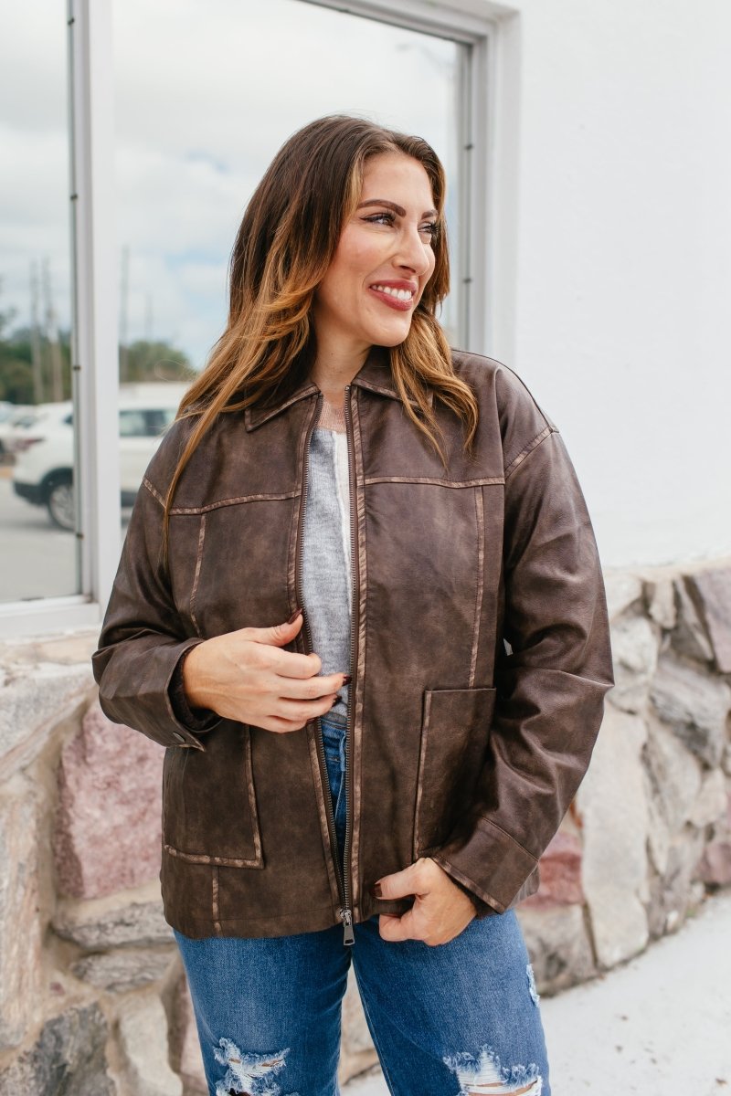 Black Friday Deal: Rebel Jacket In Brown - Macoma Boutique240 Jackets/Blazers