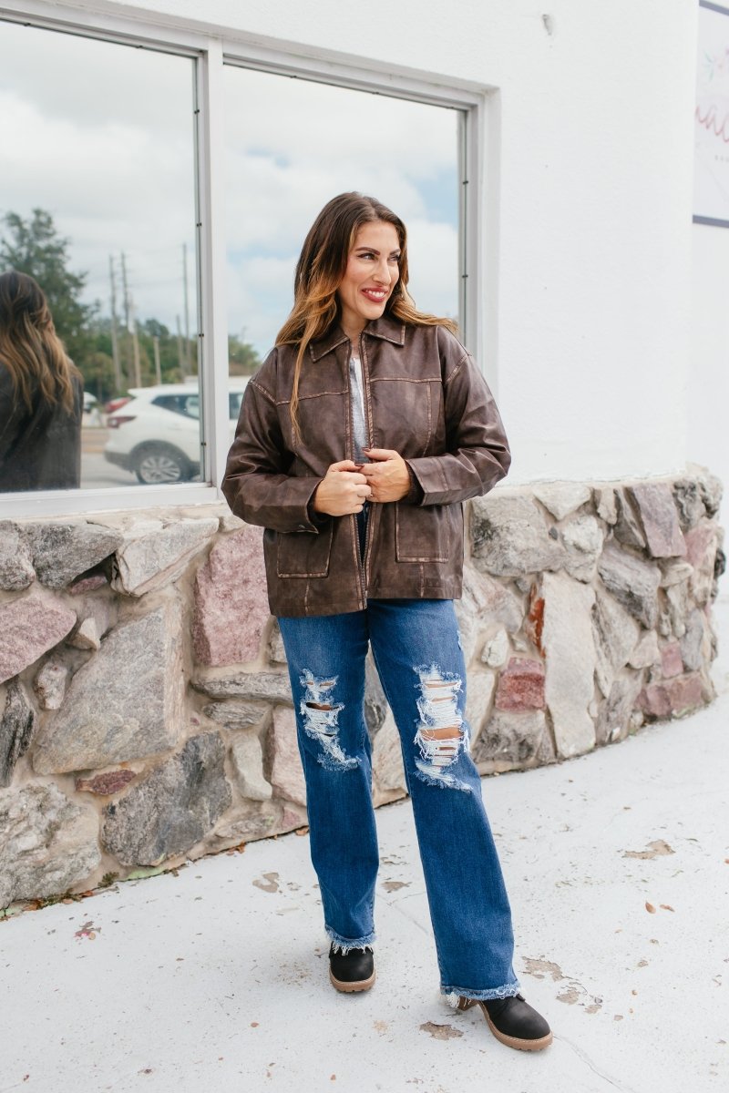 Black Friday Deal: Rebel Jacket In Brown - Macoma Boutique240 Jackets/Blazers