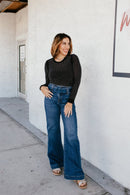 BLACK FRIDAY DEAL: Shimmer And Sheer Top - Reg & Curvy - Macoma Boutique120 Long Sleeve