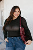 BLACK FRIDAY DEAL: Shimmer And Sheer Top - Reg & Curvy - Macoma Boutique120 Long Sleeve