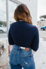 Black Friday Deal: Sleek Fit bodysuit In Navy - Macoma Boutique120 Long Sleeve