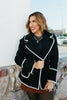 BLACK FRIDAY DEAL: Stitched In Style Jacket In Black And Cream - Macoma Boutique230 Outerwear