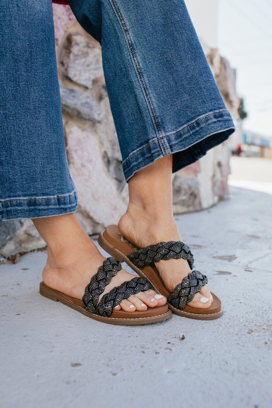 BLACK FRIDAY DEAL: Very G Black Nalani Sandals - Macoma Boutique304 Sandals