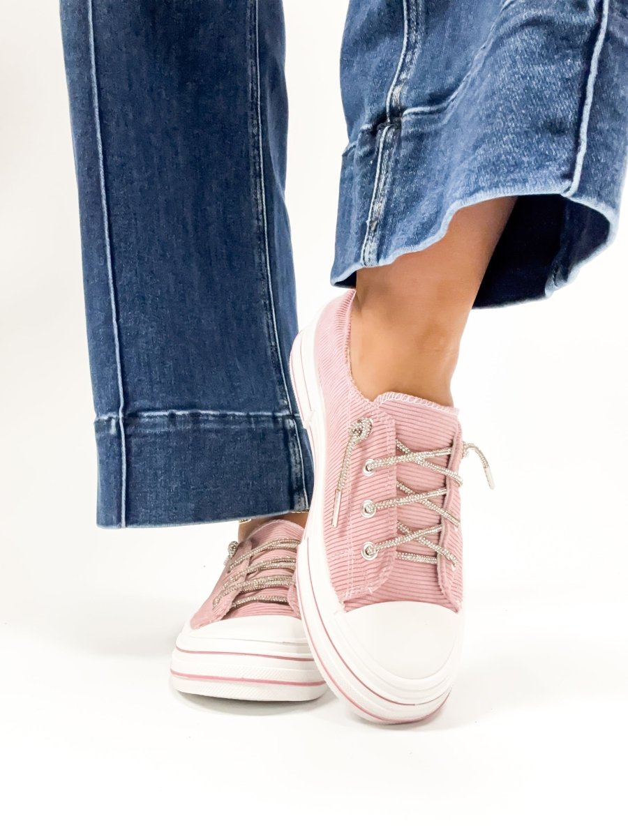 BLACK FRIDAY DEAL: Very G Blush Rose Corduroy Sneakers - Macoma Boutique301 Sneakers