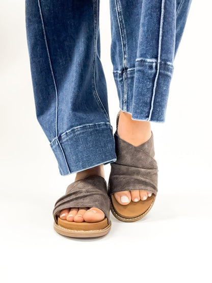 BLACK FRIDAY DEAL: Very G Charcoal Jolene Tooled Sandals - Macoma Boutique304 Sandals