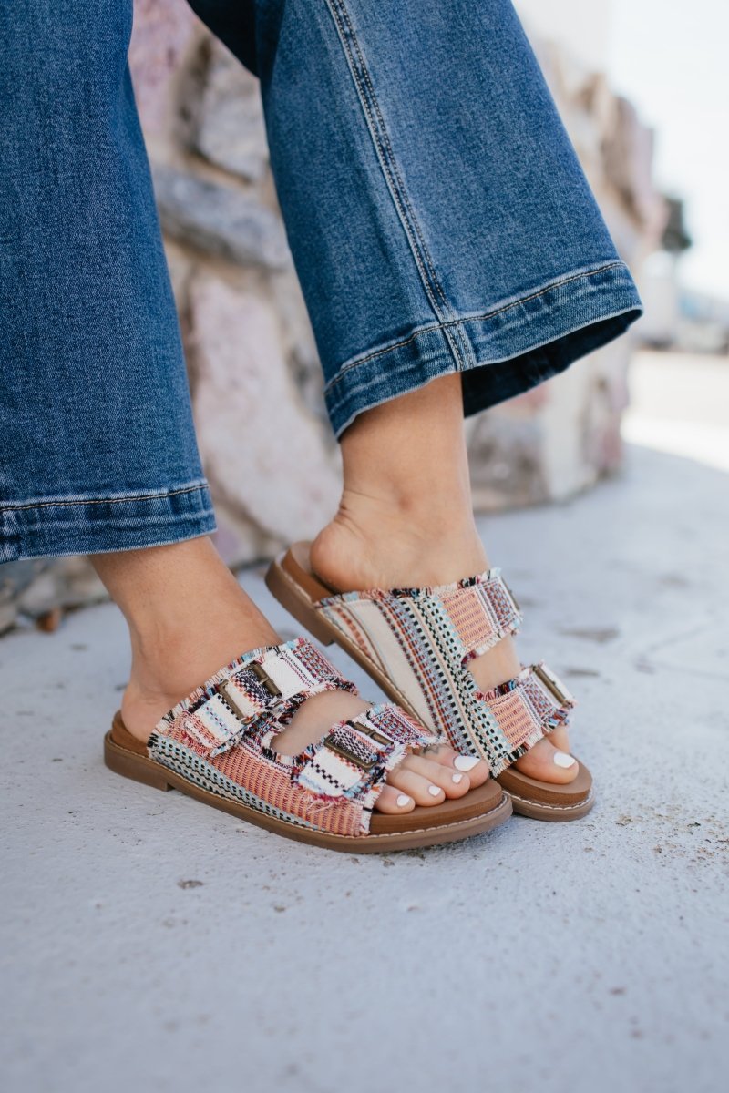 BLACK FRIDAY DEAL: Very G Cream Multi Mackenzie Sandals - Macoma Boutique304 Sandals