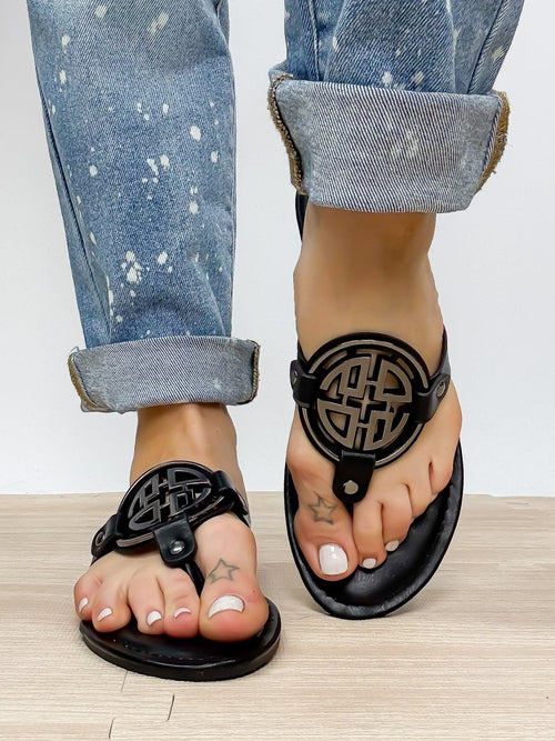 Black Limit Sandals - Macoma Boutique