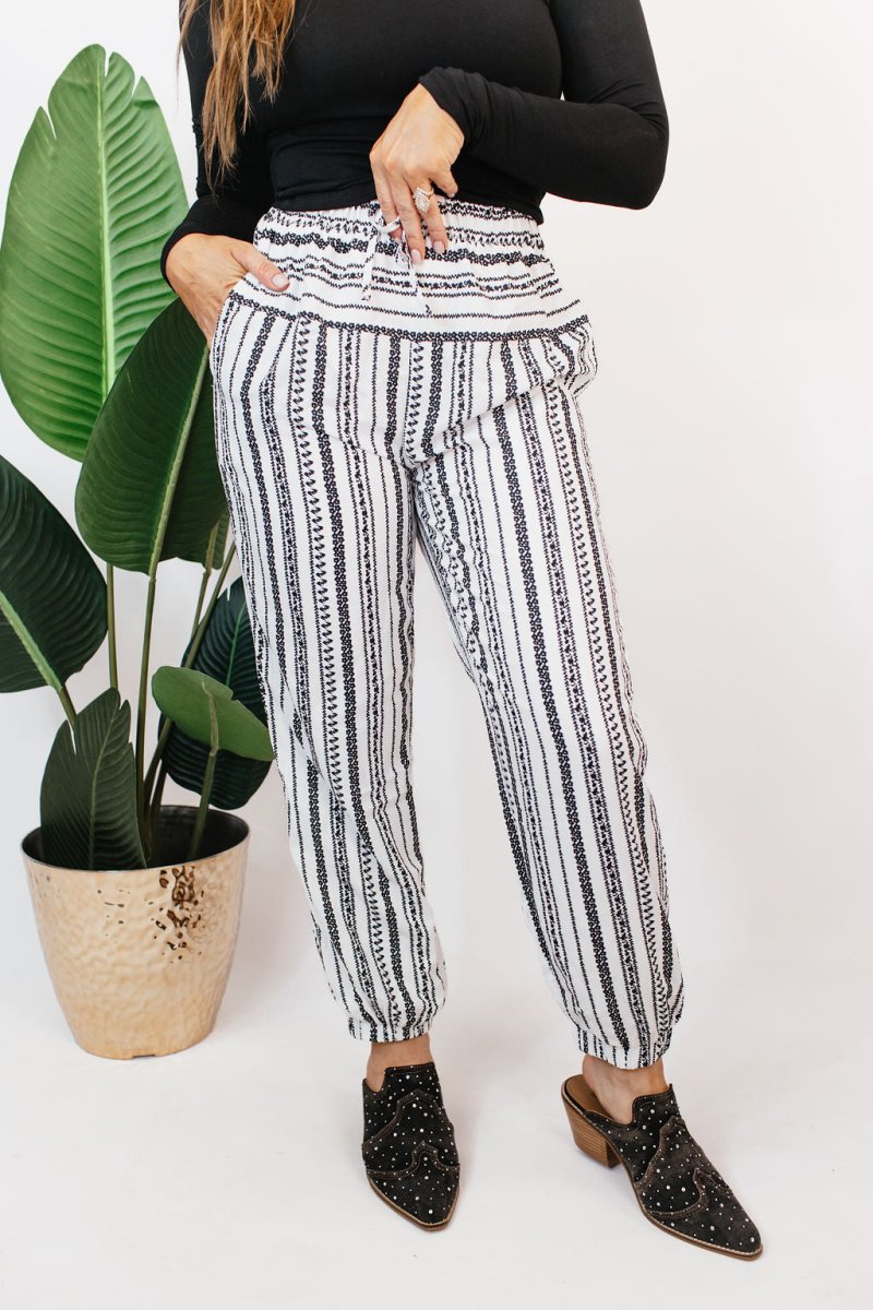 Black Out Lines Pants - FINAL SALE - Macoma Boutique210 Other Bottoms
