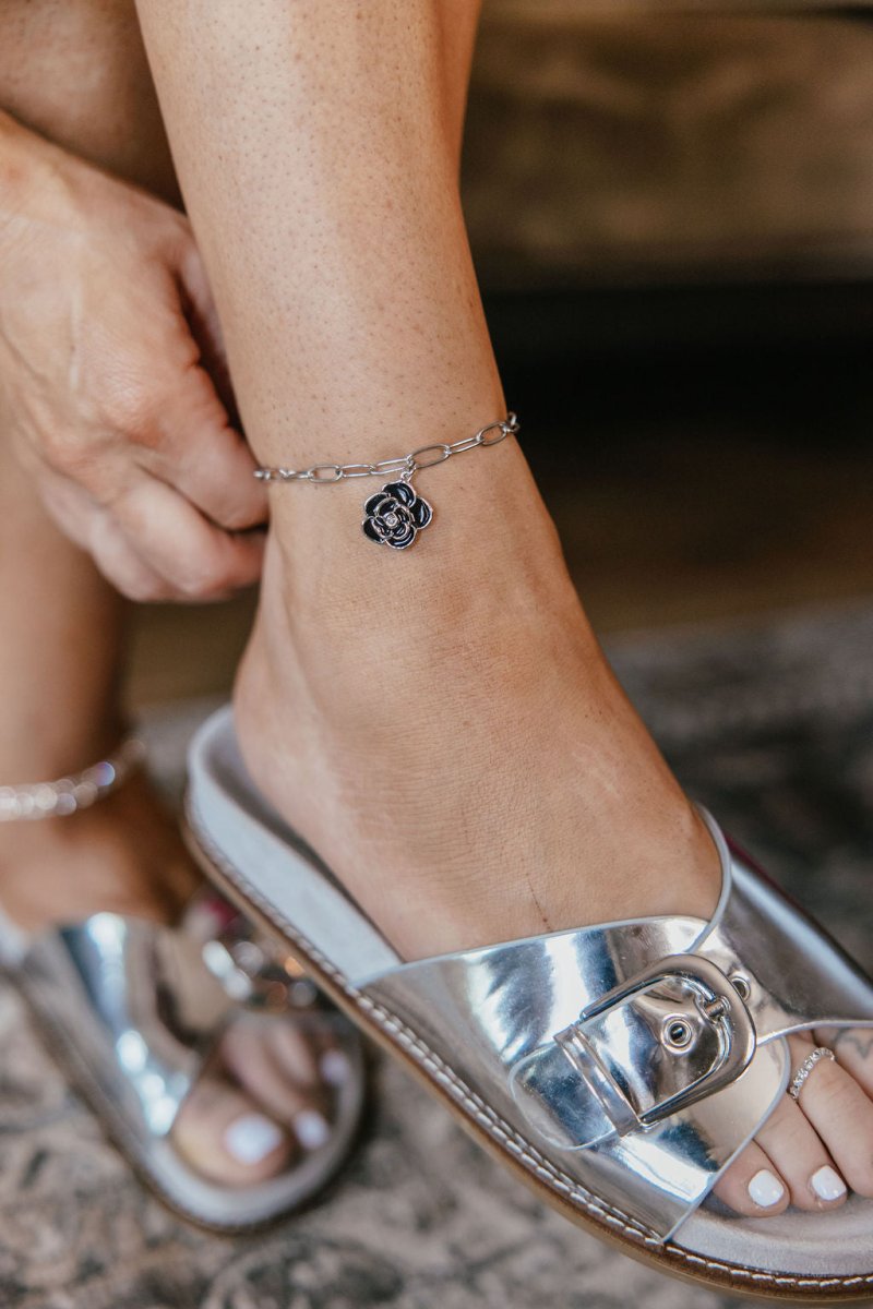 Black Rose Anklet - Macoma Boutique310 Accessories/Jewelry