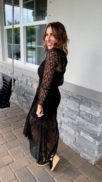 Black Rose Dress - Macoma Boutique250 Dresses