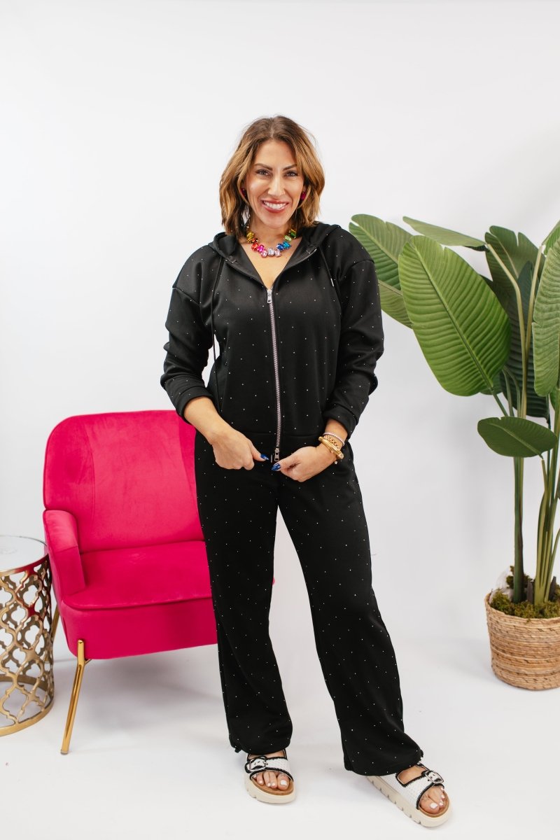 Blackout Jacket And Pants Set - Reg & Curvy - Macoma Boutique290 Loungewear/Sets