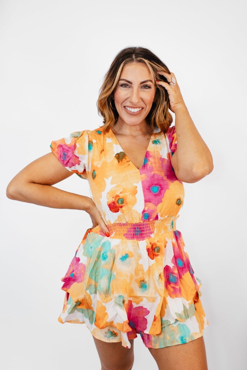 Bloom Babe Romper - FINAL SALE - Macoma Boutique260 Jumpsuits/Rompers/Overalls