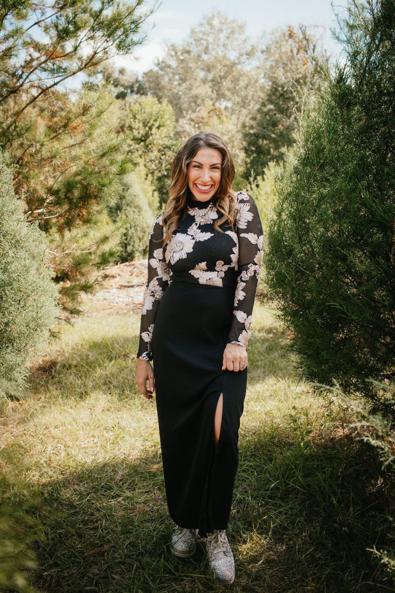 Bloom Boldly Top In Black