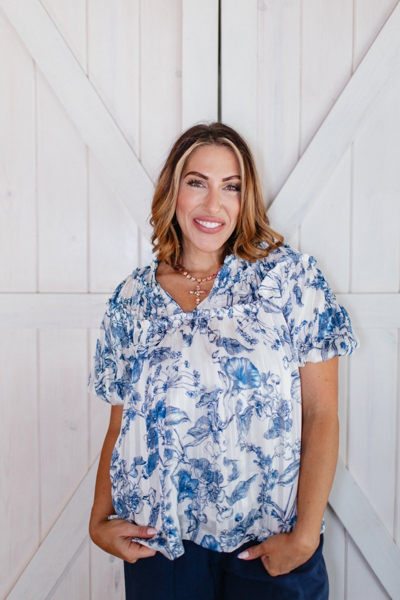 Blue For You Top - Reg/Curvy- FINAL SALE