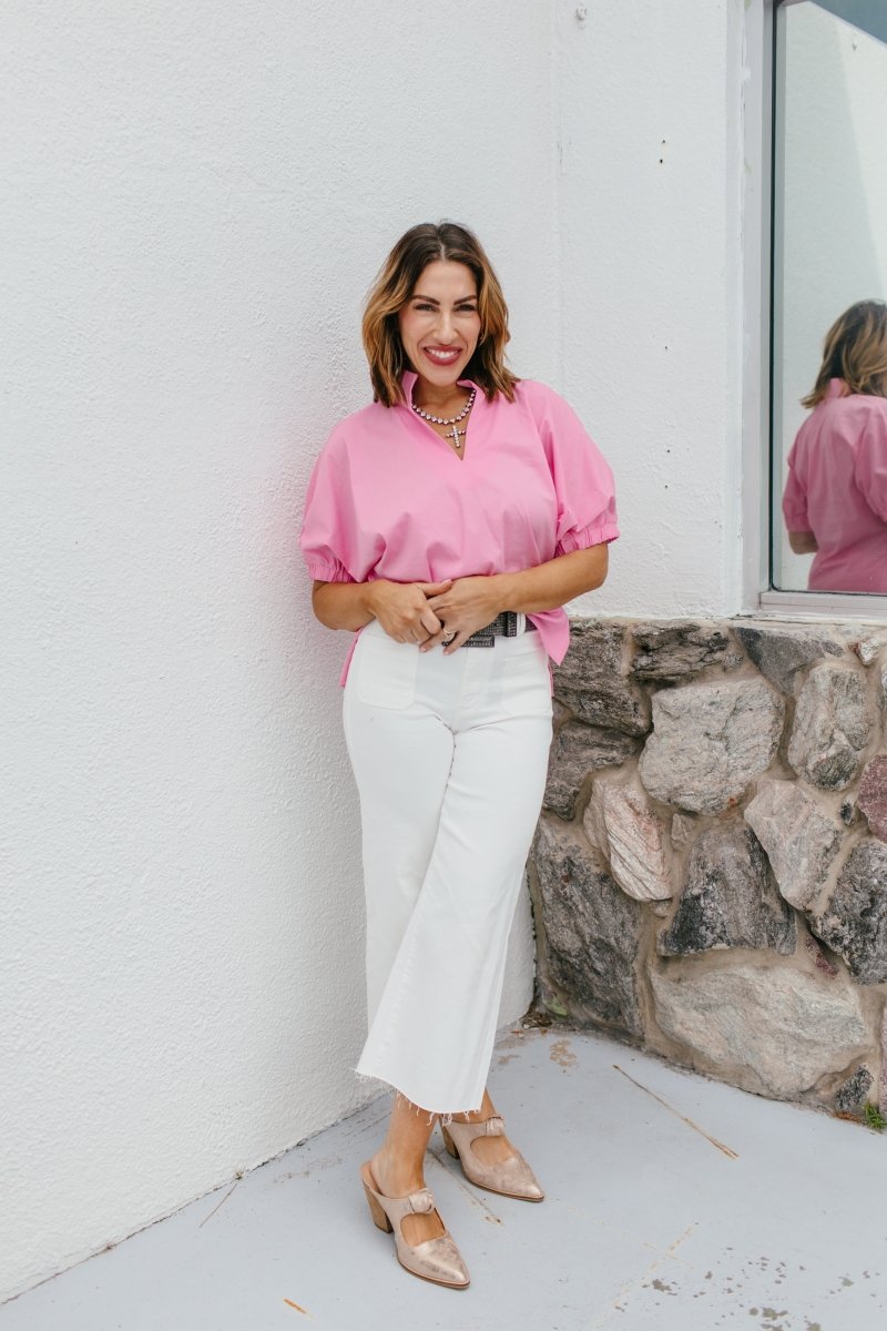 Blushing Beauty Top - Reg & Curvy - Macoma Boutique100 Short Sleeve